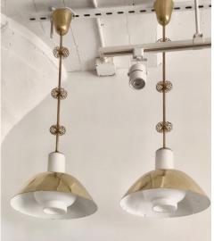 Paavo Tynell A pair of ceiling lamps model K2 20 designed by Paavo Tynell for Idman Oy - 4184162