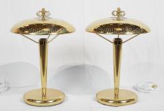 Paavo Tynell Brass Pierced Shade Table or Desk Lamps - 2556949
