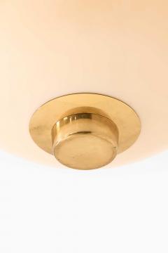 Paavo Tynell Ceiling Lamp Model 9045 in Brass Opaline Glass by Paavo Tynell 1950s - 4699306