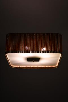 Paavo Tynell Ceiling Lamp in Brass and Glass by Paavo Tynell 1940s - 4565023
