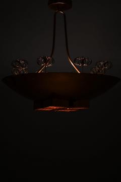 Paavo Tynell Ceiling Lamp in Copper and Brass by Paavo Tynell 1940s Taito Oy - 4369862