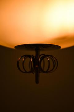 Paavo Tynell Ceiling Lamp with Brass and Glass in Cream by Paavo Tynell 1950s - 4555457