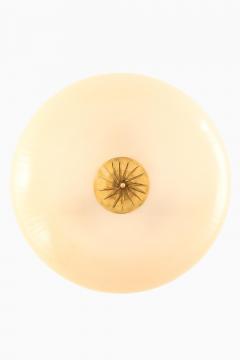 Paavo Tynell Ceiling Lamp with Brass and Glass in Cream by Paavo Tynell 1950s - 4555460