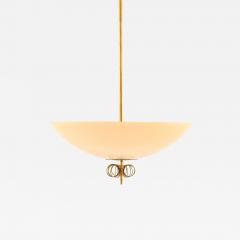 Paavo Tynell Ceiling Lamp with Brass and Glass in Cream by Paavo Tynell 1950s - 4555791