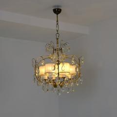 Paavo Tynell Classic Paavo Tynell Crystal Brass Chandelier Model 1487 Taito 1940s - 4737733