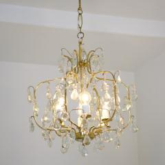 Paavo Tynell Classic Paavo Tynell Crystal Brass Chandelier Model 1487 Taito 1940s - 4737737