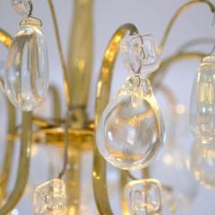 Paavo Tynell Classic Paavo Tynell Crystal Brass Chandelier Model 1487 Taito 1940s - 4737738