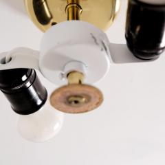 Paavo Tynell Commissioned Paavo Tynell Flush Mount Perforated Brass Glass Taito 1940s - 4583820