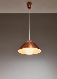 Paavo Tynell Copper Shade Paavo Tynell Chandelier Idman Finland 1950s - 792940