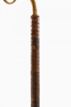 Paavo Tynell Early Table Lamp in Brass and Leather by Paavo Tynell 1950s - 4470964