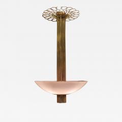 Paavo Tynell Exceptional Commissioned Paavo Tynell Ceiling Lamp In Brass Glass Taito 1950s - 4230473