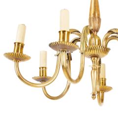 Paavo Tynell Fine Art Deco Chandelier in Brass by Paavo Tynell for Taito - 3542432