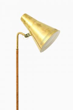 Paavo Tynell Floor Lamp in Brass and Cane by Paavo Tynell 1950s - 4470969