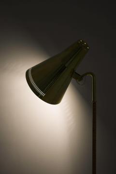 Paavo Tynell Floor Lamp in Brass and Cane by Paavo Tynell 1950s - 4470985