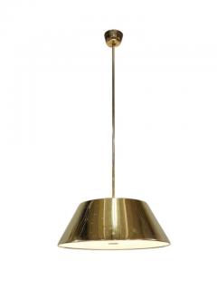 Paavo Tynell Grand Paavo Tynell Perforated Brass Ceiling Pendant Idman 1950s - 3933129