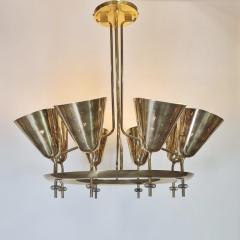 Paavo Tynell Important Paavo Tynell Chandelier Model 9062 in Perfortated Brass Taito 1950s - 3959322