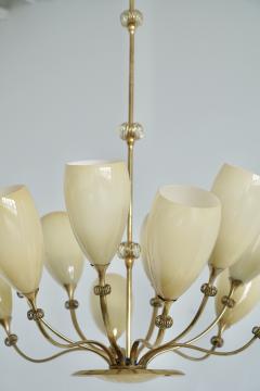 Paavo Tynell Large 12 lights Chandelier by Paavo Tynell for Idman  - 4253442