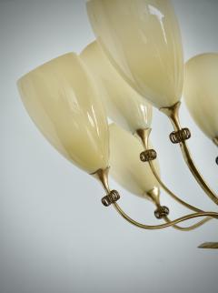 Paavo Tynell Large 12 lights Chandelier by Paavo Tynell for Idman  - 4253444