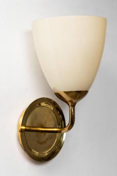 Paavo Tynell Large 1950s Paavo Tynell Glass and Brass Sconces for Taito Oy - 671880