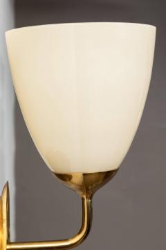 Paavo Tynell Large 1950s Paavo Tynell Glass and Brass Sconces for Taito Oy - 671881