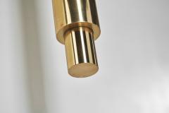 Paavo Tynell Large Brass Wall Lamp with Rattan Shade by Paavo Tynell Finland 1950s - 3736319