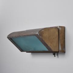 Paavo Tynell Large Japanese Minimalist Glass Patinated Metal Wall Light for Kokosha - 2730140