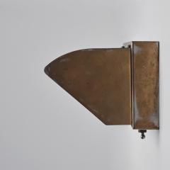 Paavo Tynell Large Japanese Minimalist Glass Patinated Metal Wall Light for Kokosha - 2730144
