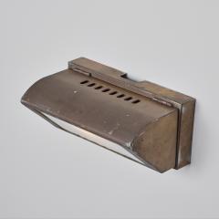 Paavo Tynell Large Japanese Minimalist Glass Patinated Metal Wall Light for Kokosha - 2730147