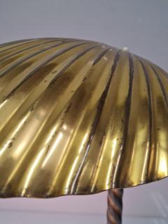 Paavo Tynell Large Paavo Tynell Full Brass Seashell Table Lamp Model 5321 Taito Oy 1940s - 3944057