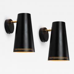 Paavo Tynell Large Pair of Paavo Tynell Black Wall Lights for Taito Oy - 637731
