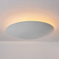 Paavo Tynell Large Two Enlighten Rey Perforated Dome Ceiling Lamp in White - 2718625