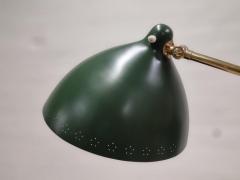 Paavo Tynell Lisa Johansson Pape Floor Lamp Model 30 062 in Green and Brass Orno 1950s - 4087464