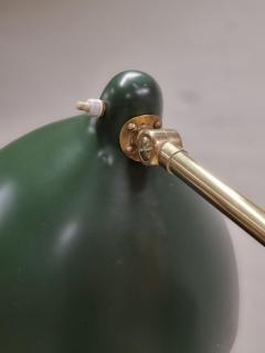 Paavo Tynell Lisa Johansson Pape Floor Lamp Model 30 062 in Green and Brass Orno 1950s - 4087465