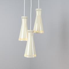 Paavo Tynell Mid Century Itsu Pendant Model ER 94 3 in Brass Pearl White Finland 1950s - 4384068