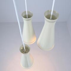 Paavo Tynell Mid Century Itsu Pendant Model ER 94 3 in Brass Pearl White Finland 1950s - 4384072