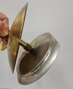 Paavo Tynell Monumental Paavo Tynell Art Deco Brass Opaline Lighting Fixture Taito 1930s - 4123020