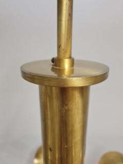Paavo Tynell Monumental Paavo Tynell Art Deco Brass Opaline Lighting Fixture Taito 1930s - 4123022
