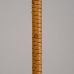 Paavo Tynell Nordic Modern Paavo Tynell Floor Lamp 9603 White Brass Rattan Taito 1950s - 4525094