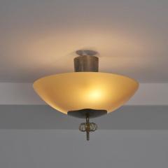 Paavo Tynell Nordic Modern Paavo Tynell Flush Mount Perforated Brass Glass Taito 1940s - 4637273