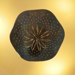Paavo Tynell Nordic Modern Paavo Tynell Flush Mount Perforated Brass Glass Taito 1940s - 4637276