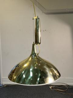 Paavo Tynell PAAVO TYNELL BRASS AND FROSTED GLASS PULLEY PENDANT WITH BRASS WEIGHT - 4095601