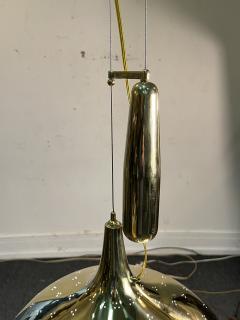Paavo Tynell PAAVO TYNELL BRASS AND FROSTED GLASS PULLEY PENDANT WITH BRASS WEIGHT - 4095603