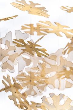 Paavo Tynell Paavo Tynell 1890 1973 Snowflake brass ceiling light - 4042892