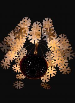 Paavo Tynell Paavo Tynell 1890 1973 Snowflake brass ceiling light - 4044683