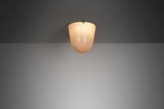 Paavo Tynell Paavo Tynell 80112 25 Milk Glass Ceiling Light for Idman Oy Finland 1950s - 3582125