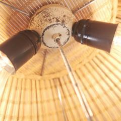 Paavo Tynell Paavo Tynell Adjustable Ceiling Lamp Model 1968 in Rattan Taito 1940s - 4592562