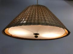 Paavo Tynell Paavo Tynell Adjustable Ceiling Lamp Model 1968 in Rattan Taito 1950s - 4098627