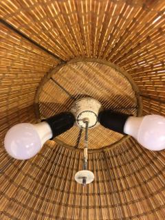 Paavo Tynell Paavo Tynell Adjustable Ceiling Lamp Model 1968 in Rattan Taito 1950s - 4098632