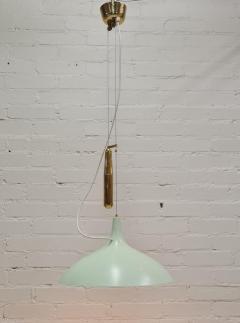 Paavo Tynell Paavo Tynell Adjustable Ceiling Lamp Model A1965 in Light Green Taito 1950s - 4138083