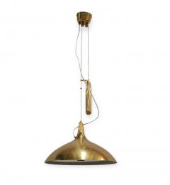 Paavo Tynell Paavo Tynell Adjustable Ceiling Lamp Model A1965 in Perforated Brass Taito 1950s - 4231033